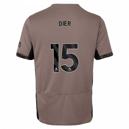 Kandiny Bambino Maglia Eric Dier #15 Beige Scuro Kit Gara Third 2023/24 Maglietta