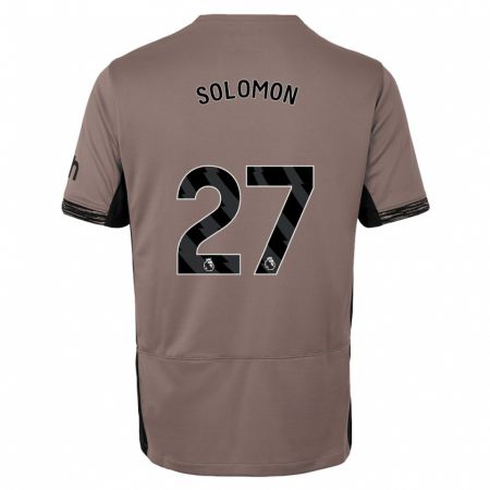 Kandiny Bambino Maglia Manor Solomon #27 Beige Scuro Kit Gara Third 2023/24 Maglietta