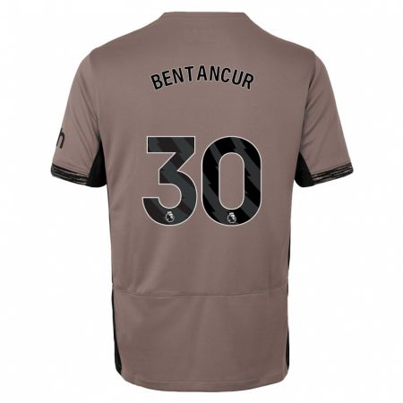 Kandiny Bambino Maglia Rodrigo Bentancur #30 Beige Scuro Kit Gara Third 2023/24 Maglietta