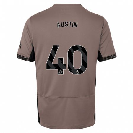 Kandiny Kinderen Brandon Austin #40 Donker Beige Thuisshirt Derde Tenue 2023/24 T-Shirt België