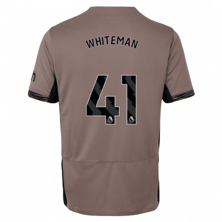 Kandiny Kinderen Alfie Whiteman #41 Donker Beige Thuisshirt Derde Tenue 2023/24 T-Shirt België