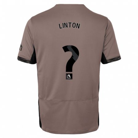 Kandiny Kinderen Jahziah Linton #0 Donker Beige Thuisshirt Derde Tenue 2023/24 T-Shirt België