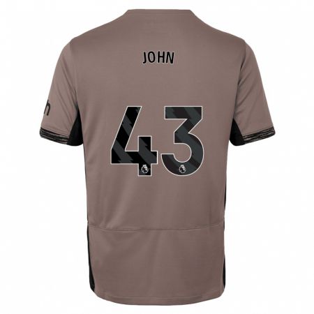 Kandiny Kinderen Nile John #43 Donker Beige Thuisshirt Derde Tenue 2023/24 T-Shirt België