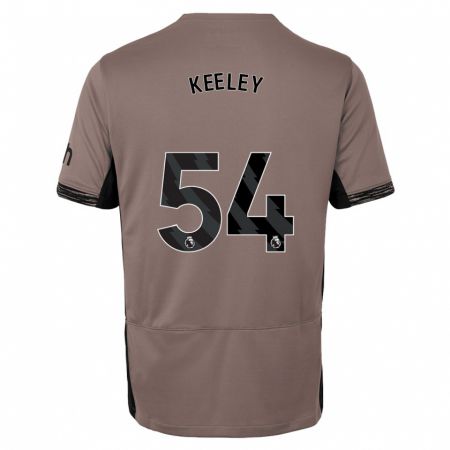 Kandiny Bambino Maglia Josh Keeley #54 Beige Scuro Kit Gara Third 2023/24 Maglietta