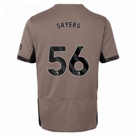 Kandiny Bambino Maglia Charlie Sayers #56 Beige Scuro Kit Gara Third 2023/24 Maglietta