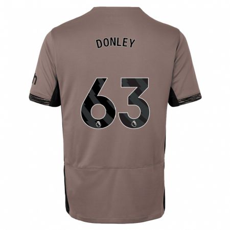 Kandiny Bambino Maglia Jamie Donley #63 Beige Scuro Kit Gara Third 2023/24 Maglietta