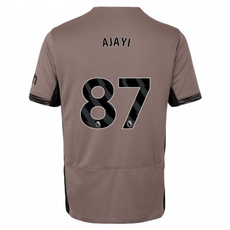 Kandiny Kinderen Damola Ajayi #87 Donker Beige Thuisshirt Derde Tenue 2023/24 T-Shirt België