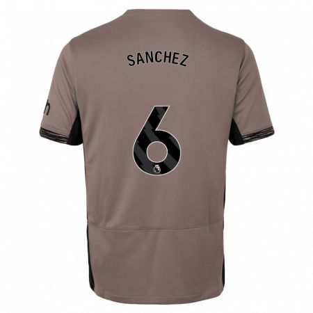 Kandiny Kinder Davinson Sanchez #6 Dunkelbeige Ausweichtrikot Trikot 2023/24 T-Shirt Österreich