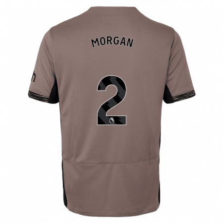 Kandiny Bambino Maglia Esther Morgan #2 Beige Scuro Kit Gara Third 2023/24 Maglietta