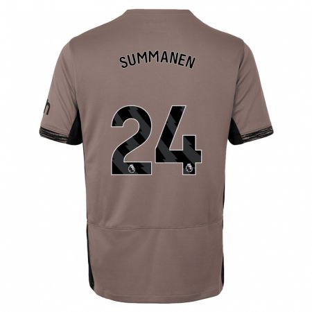 Kandiny Bambino Maglia Eveliina Summanen #24 Beige Scuro Kit Gara Third 2023/24 Maglietta