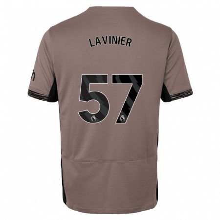 Kandiny Kinderen Marcel Lavinier #57 Donker Beige Thuisshirt Derde Tenue 2023/24 T-Shirt België