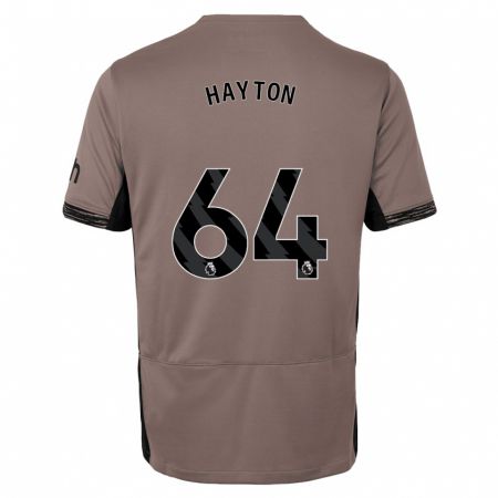 Kandiny Bambino Maglia Adam Hayton #64 Beige Scuro Kit Gara Third 2023/24 Maglietta