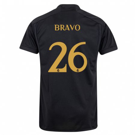 Kandiny Kinderen Iker Bravo #26 Zwart Thuisshirt Derde Tenue 2023/24 T-Shirt België