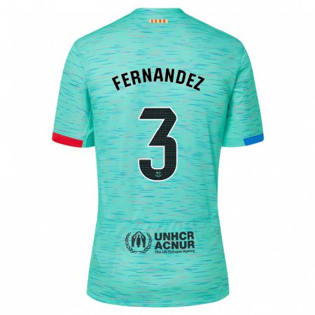 Kandiny Kinder Jana Fernandez #3 Helles Aqua Ausweichtrikot Trikot 2023/24 T-Shirt Österreich