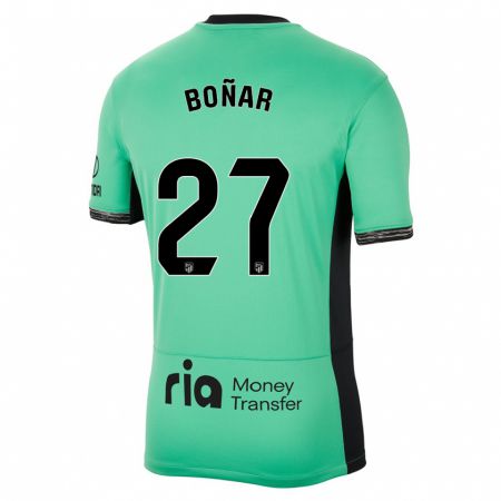 Kandiny Niño Camiseta Javier Boñar #27 Primavera Verde Equipación Tercera 2023/24 La Camisa