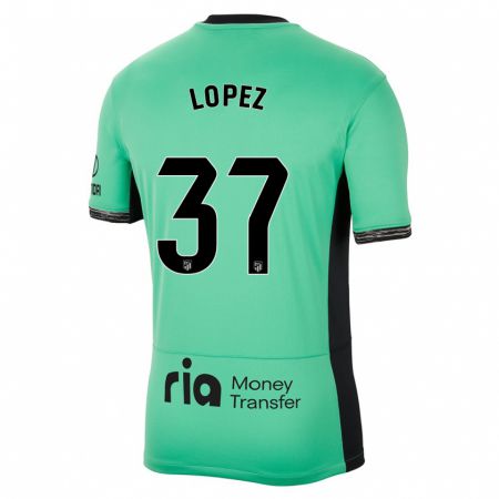 Kandiny Kinderen Alex Lopez #37 Lente Groen Thuisshirt Derde Tenue 2023/24 T-Shirt België