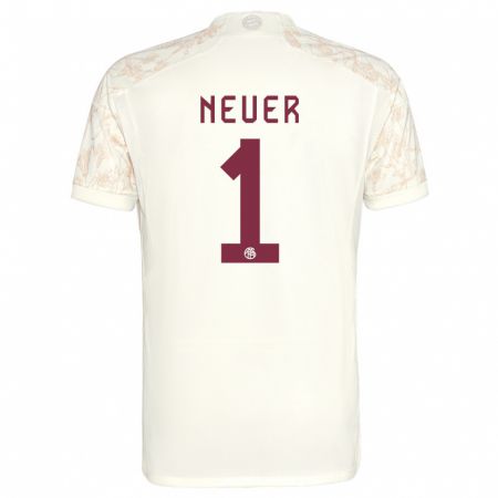 Kandiny Kinder Manuel Neuer #1 Cremefarben Ausweichtrikot Trikot 2023/24 T-Shirt Österreich