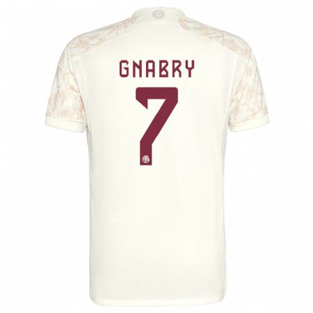 Kandiny Kinderen Serge Gnabry #7 Gebroken Wit Thuisshirt Derde Tenue 2023/24 T-Shirt België