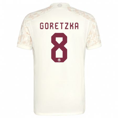 Kandiny Kinder Leon Goretzka #8 Cremefarben Ausweichtrikot Trikot 2023/24 T-Shirt Österreich