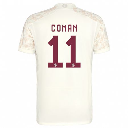 Kandiny Kinder Kingsley Coman #11 Cremefarben Ausweichtrikot Trikot 2023/24 T-Shirt Österreich