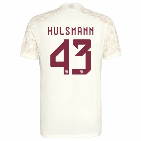 Kandiny Kinderen Tom Hülsmann #43 Gebroken Wit Thuisshirt Derde Tenue 2023/24 T-Shirt België