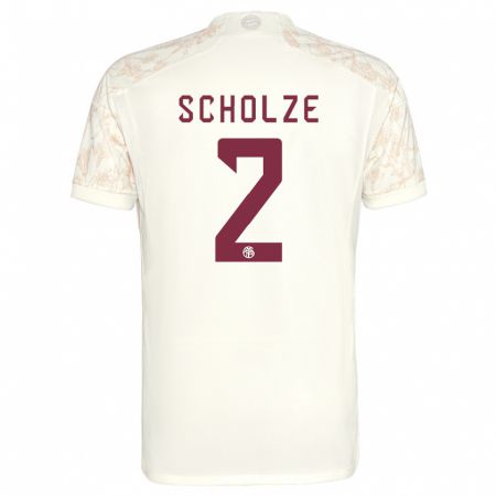 Kandiny Kinderen Max Scholze #2 Gebroken Wit Thuisshirt Derde Tenue 2023/24 T-Shirt België