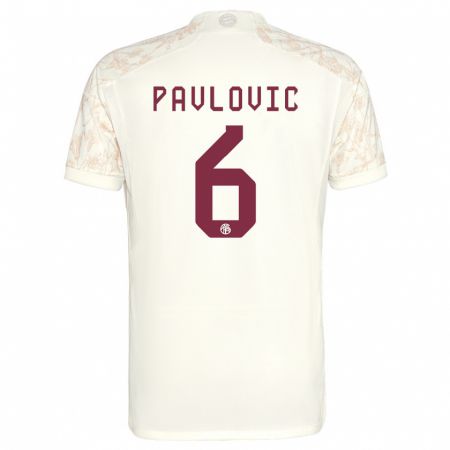 Kandiny Bambino Maglia Aleksandar Pavlovic #6 Bianco Kit Gara Third 2023/24 Maglietta