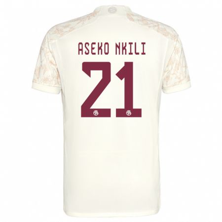 Kandiny Kinder Noel Aseko Nkili #21 Cremefarben Ausweichtrikot Trikot 2023/24 T-Shirt Österreich