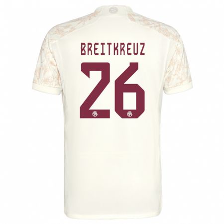 Kandiny Kinder Steve Breitkreuz #26 Cremefarben Ausweichtrikot Trikot 2023/24 T-Shirt Österreich