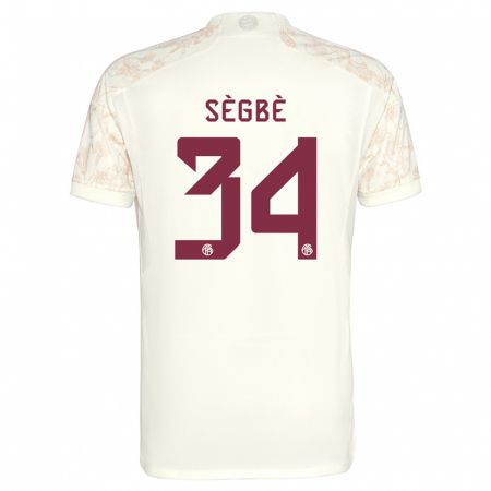 Kandiny Kinder Désiré Sègbè #34 Cremefarben Ausweichtrikot Trikot 2023/24 T-Shirt Österreich