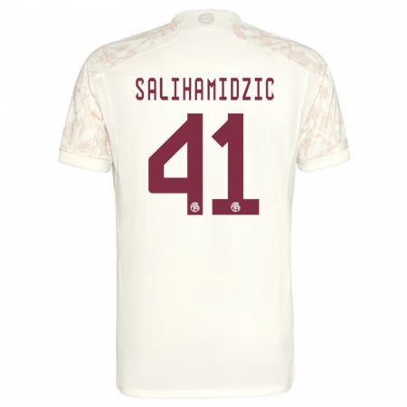 Kandiny Kinder Nick Salihamidzic #41 Cremefarben Ausweichtrikot Trikot 2023/24 T-Shirt Österreich