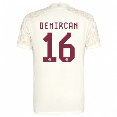 Kandiny Kinder Emirhan Demircan #16 Cremefarben Ausweichtrikot Trikot 2023/24 T-Shirt Österreich