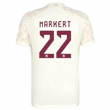 Kandiny Bambino Maglia Leon Markert #22 Bianco Kit Gara Third 2023/24 Maglietta