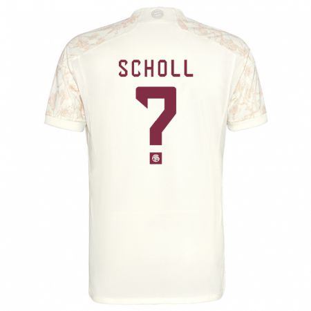 Kandiny Bambino Maglia Paul Scholl #0 Bianco Kit Gara Third 2023/24 Maglietta