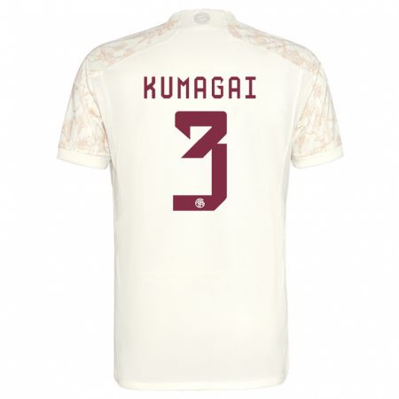 Kandiny Kinderen Saki Kumagai #3 Gebroken Wit Thuisshirt Derde Tenue 2023/24 T-Shirt België