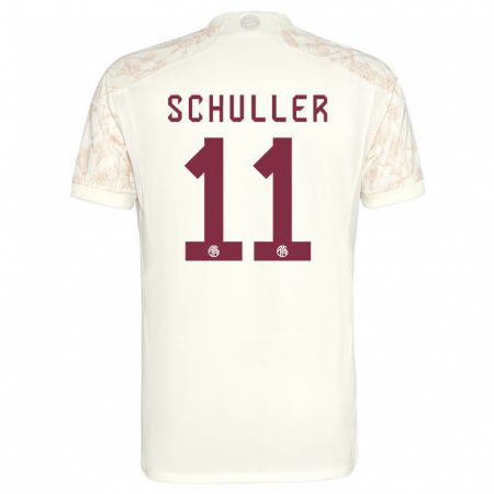 Kandiny Kinder Lea Schuller #11 Cremefarben Ausweichtrikot Trikot 2023/24 T-Shirt Österreich