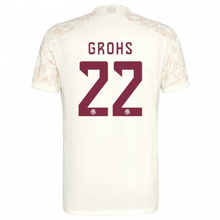 Kandiny Kinder Maria Luisa Grohs #22 Cremefarben Ausweichtrikot Trikot 2023/24 T-Shirt Österreich