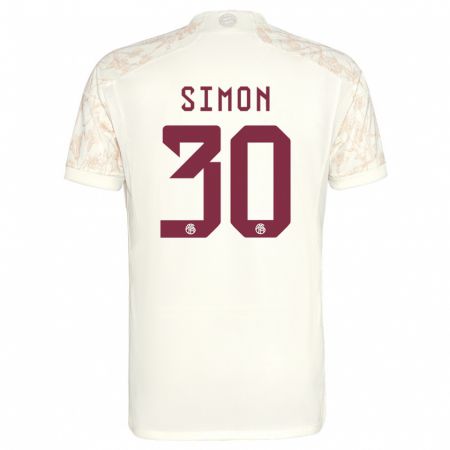 Kandiny Bambino Maglia Carolin Simon #30 Bianco Kit Gara Third 2023/24 Maglietta