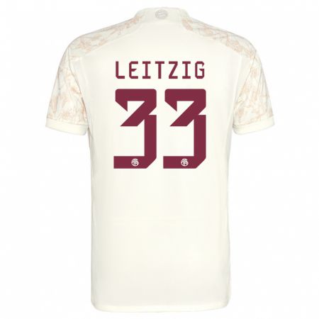 Kandiny Bambino Maglia Janina Leitzig #33 Bianco Kit Gara Third 2023/24 Maglietta