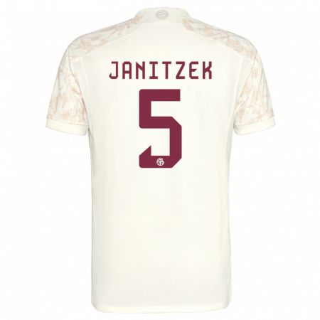 Kandiny Kinder Justin Janitzek #5 Cremefarben Ausweichtrikot Trikot 2023/24 T-Shirt Österreich