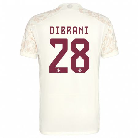 Kandiny Kinderen Benjamin Dibrani #28 Gebroken Wit Thuisshirt Derde Tenue 2023/24 T-Shirt België