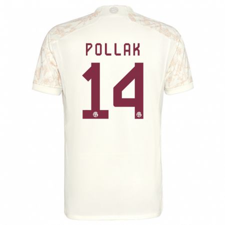 Kandiny Kinder Florian Pollak #14 Cremefarben Ausweichtrikot Trikot 2023/24 T-Shirt Österreich