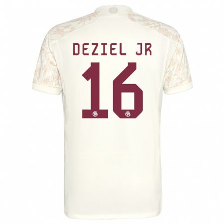 Kandiny Kinder Robert Deziel Jr #16 Cremefarben Ausweichtrikot Trikot 2023/24 T-Shirt Österreich