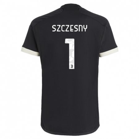 Kandiny Bambino Maglia Wojciech Szczesny #1 Nero Kit Gara Third 2023/24 Maglietta