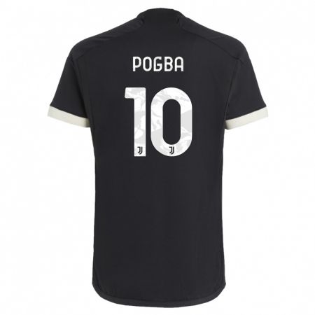 Kandiny Bambino Maglia Paul Pogba #10 Nero Kit Gara Third 2023/24 Maglietta