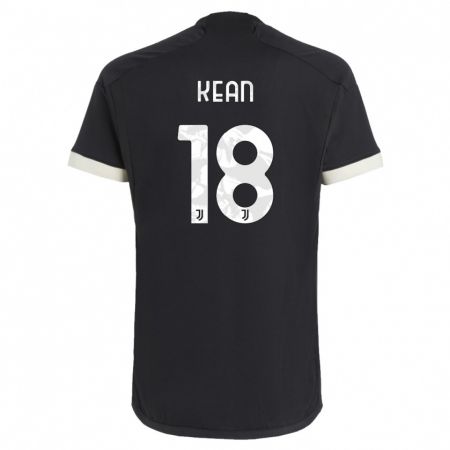 Kandiny Kinderen Moise Kean #18 Zwart Thuisshirt Derde Tenue 2023/24 T-Shirt