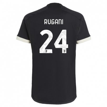 Kandiny Bambino Maglia Daniele Rugani #24 Nero Kit Gara Third 2023/24 Maglietta