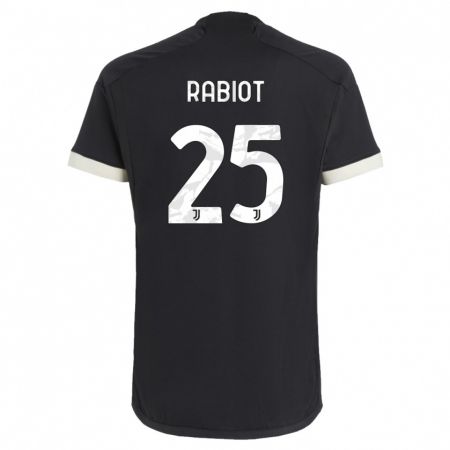 Kandiny Niño Camiseta Adrien Rabiot #25 Negro Equipación Tercera 2023/24 La Camisa