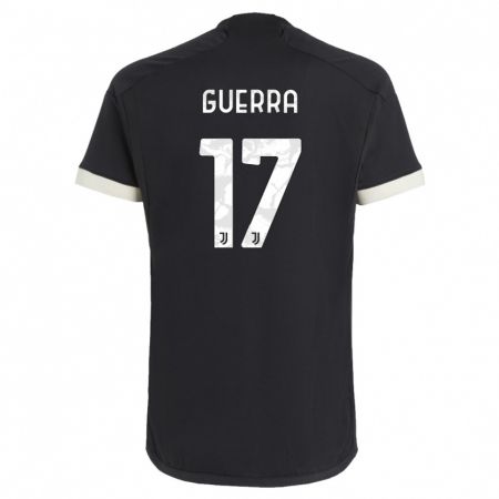 Kandiny Bambino Maglia Simone Guerra #17 Nero Kit Gara Third 2023/24 Maglietta