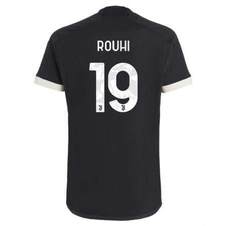 Kandiny Kinder Jonas Rouhi #19 Schwarz Ausweichtrikot Trikot 2023/24 T-Shirt Österreich